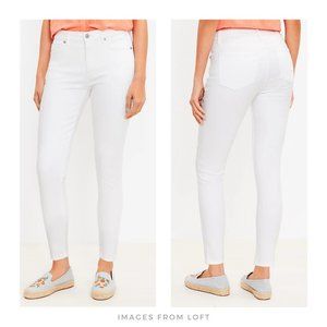 LOFT ▪ Classic Sleek Modern Snow White Mid Rise Skinny Jeans